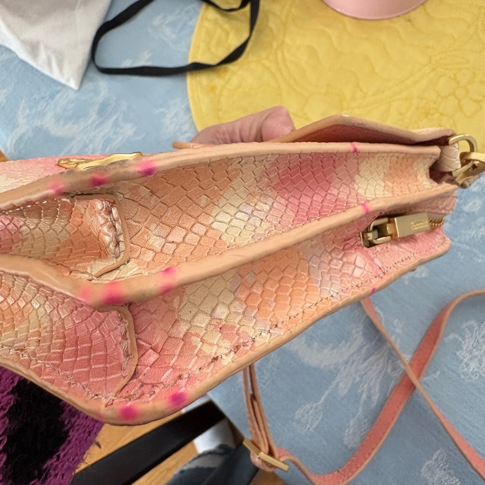 EUC Hammitt 310 Pink Himalayan Snake with brushed gold hardware - Picture 10 of 10